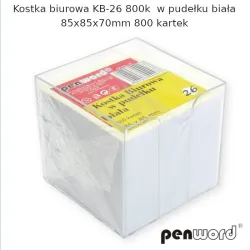 Kostka 84x84x70mm, biała w pojemniku